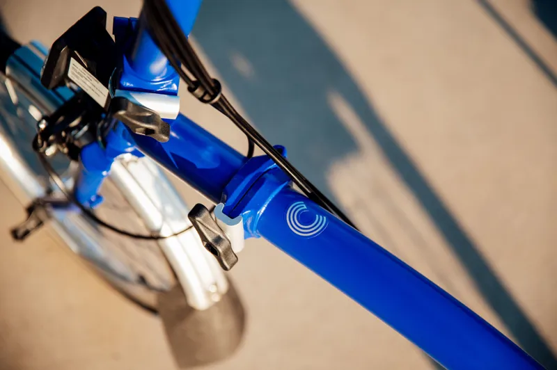 Brompton C-Line Explore Mid Bar Folding Bike 2022 Picadilly Blue-1